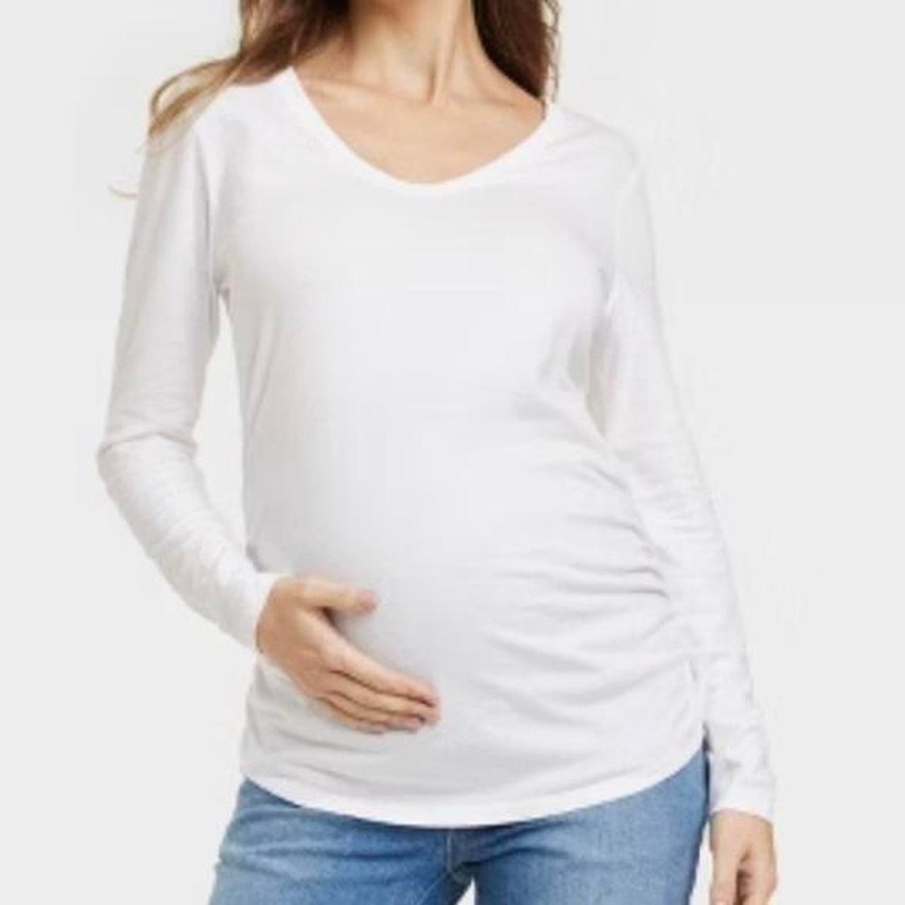 Ingrid & Isabel Long Sleeve Scoop Neck Maternity T-Shirt